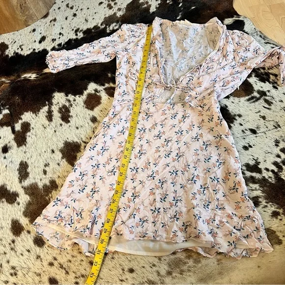 FOR LOVE & LEMONS x REVOLVE Nostalgia Floral Tie Front Mini Dress Size Small - Picture 10 of 14